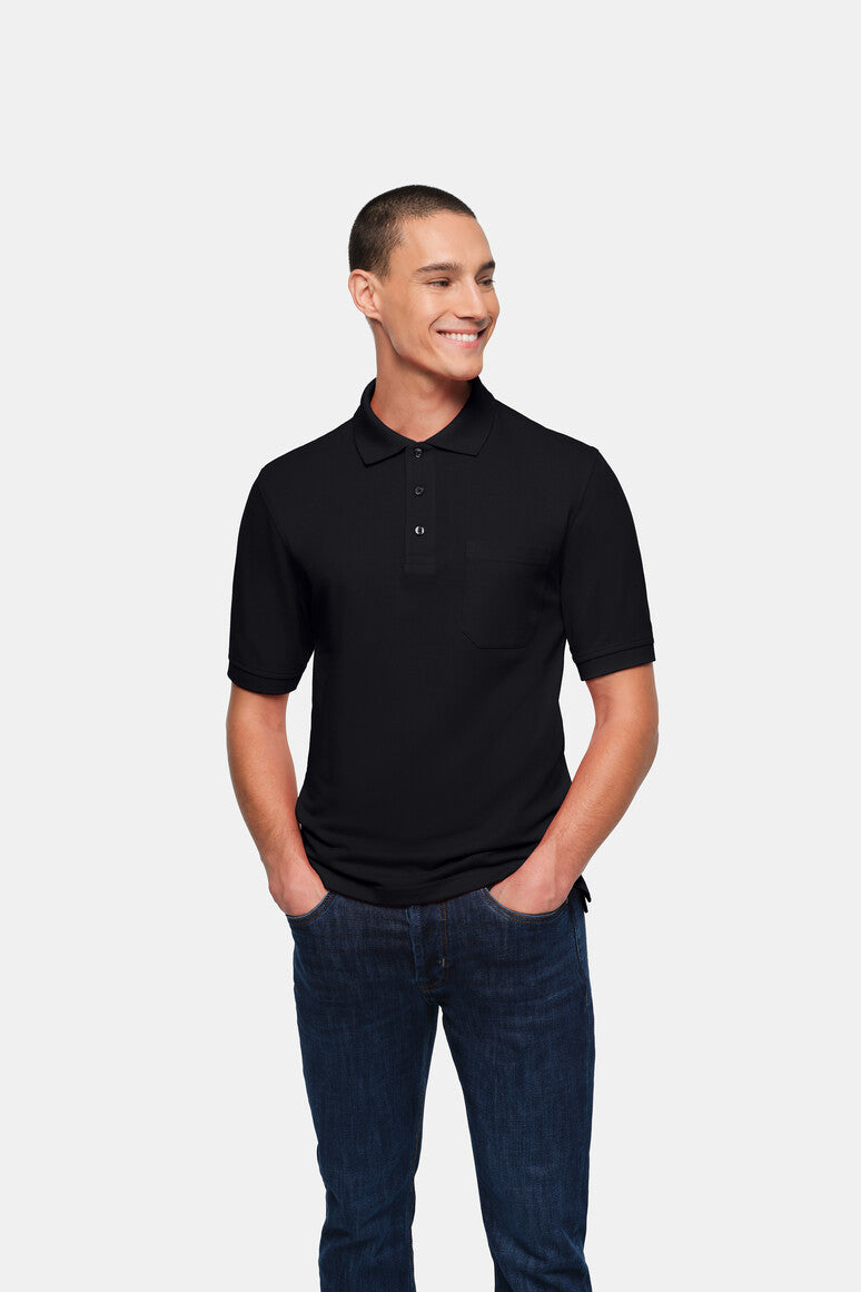 HAKRO Pocket-Poloshirt Top - Schwarz - 5