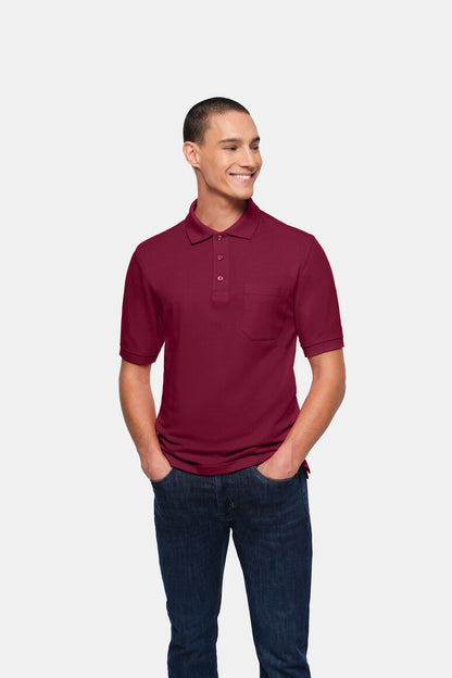 HAKRO Pocket-Poloshirt Top - Weinrot - 5