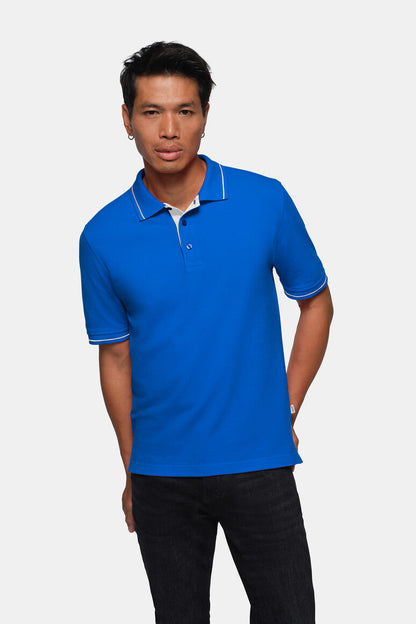 HAKRO Poloshirt Casual - Royalblau/weiß - 5