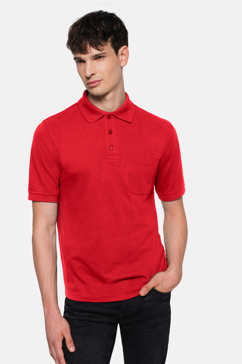 HAKRO Pocket-Poloshirt MIKRALINAR® - Rot - 6