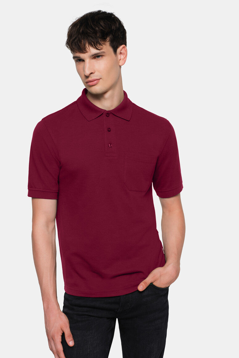 HAKRO Pocket-Poloshirt MIKRALINAR® - Weinrot - 6
