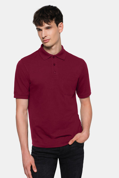 HAKRO Pocket-Poloshirt MIKRALINAR® - Weinrot - 6