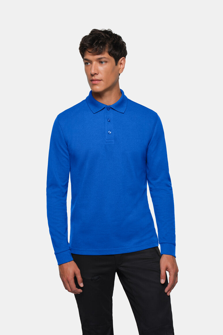 HAKRO Longsleeve-Poloshirt MIKRALINAR® - Royalblau - 5