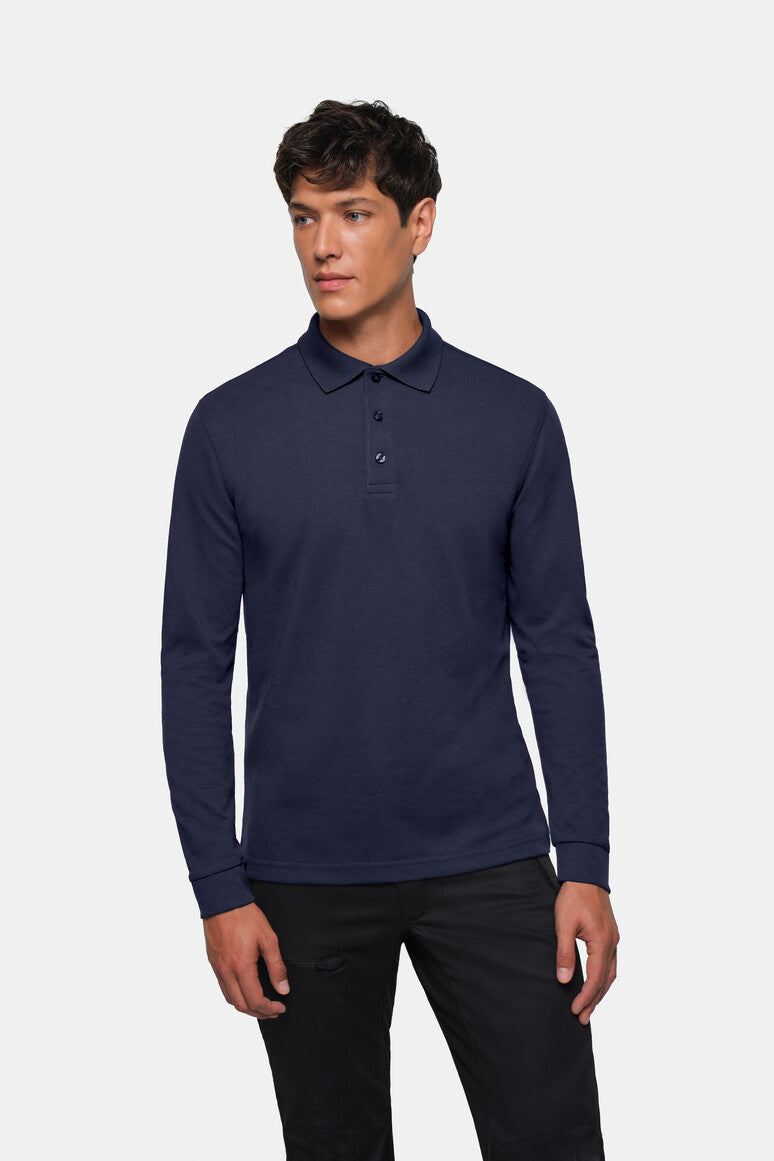 HAKRO Longsleeve-Poloshirt MIKRALINAR® - Tinte - 5