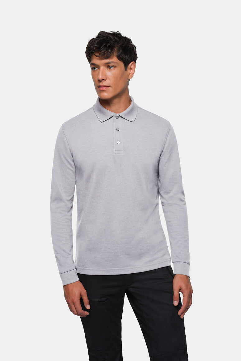 HAKRO Longsleeve-Poloshirt MIKRALINAR® - Titan - 5