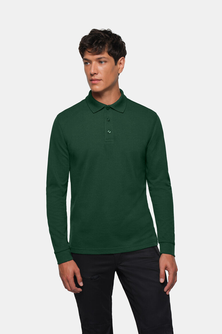 HAKRO Longsleeve-Poloshirt MIKRALINAR® - Tanne - 5