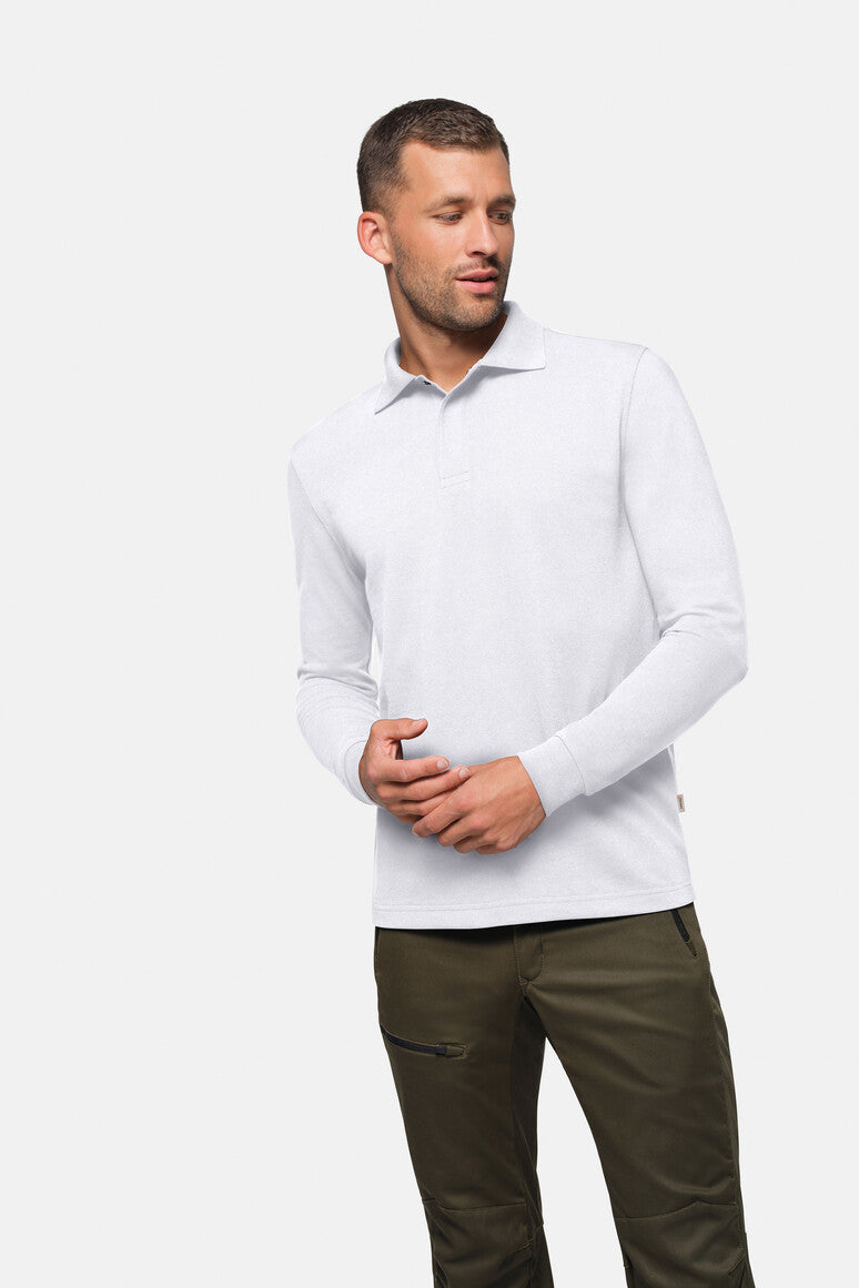 HAKRO Longsleeve-Poloshirt MIKRALINAR® HACCP - Weiß - 5