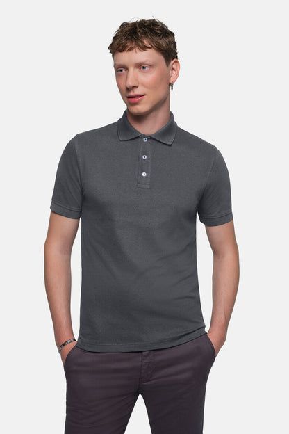 HAKRO Poloshirt Stretch - Anthrazit - 5