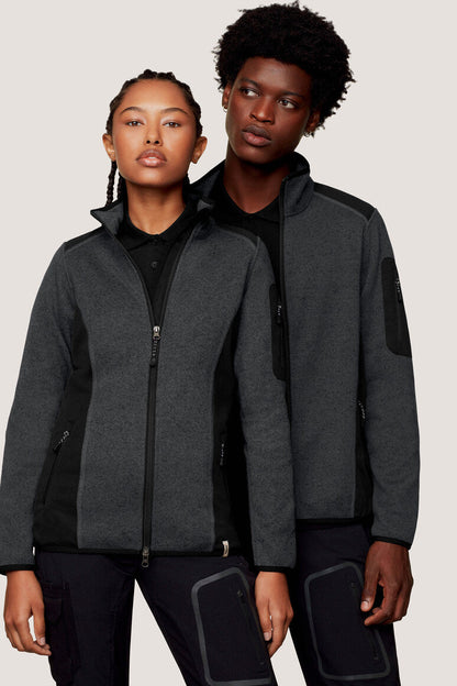 HAKRO Strickfleecejacke - Anthrazit meliert - 5