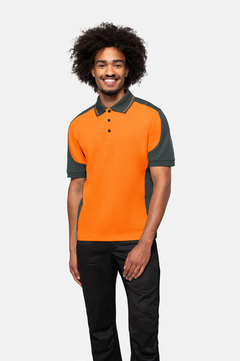 HAKRO Poloshirt Contrast MIKRALINAR® - Orange/anthrazit - 5