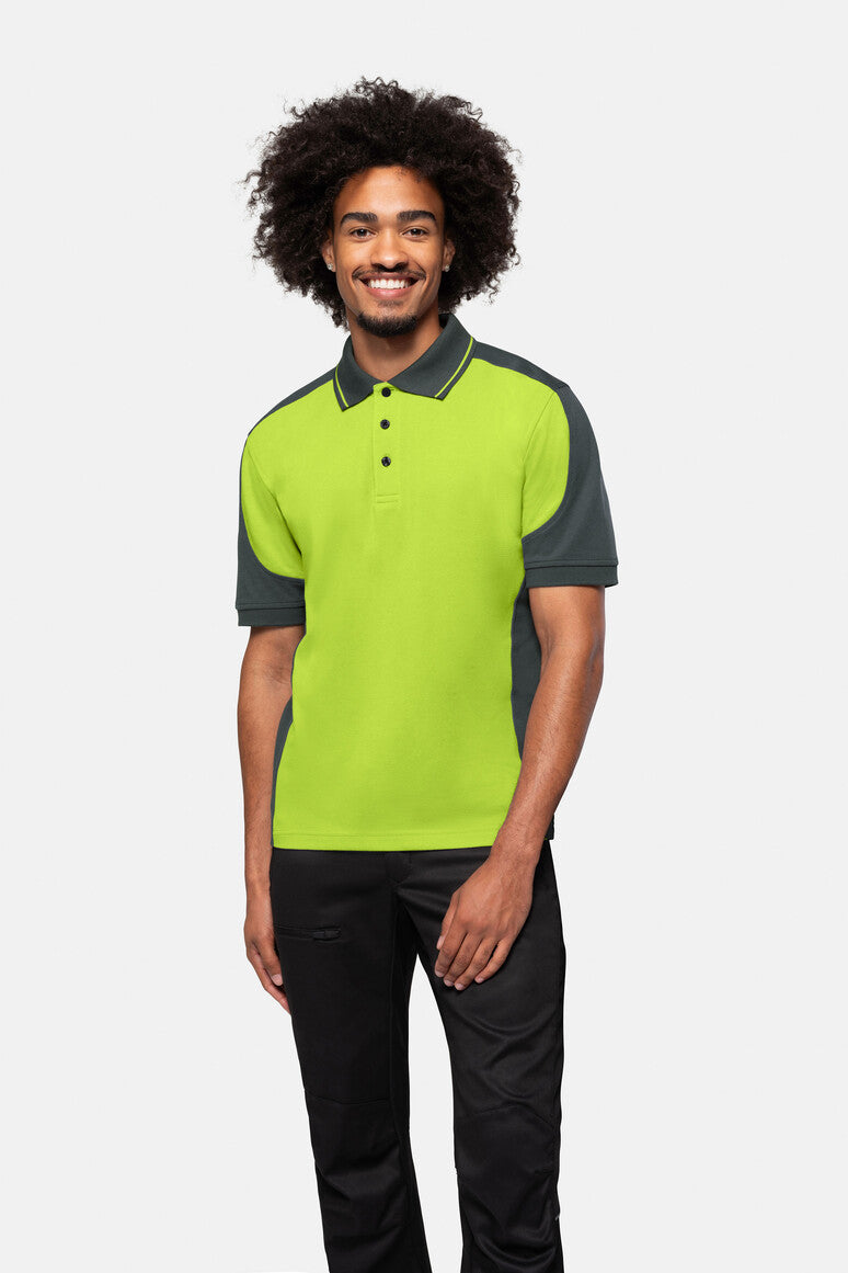 HAKRO Poloshirt Contrast MIKRALINAR® - Kiwi/anthrazit - 5
