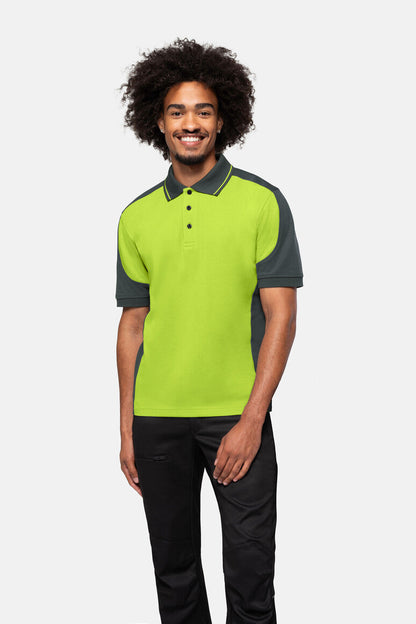 HAKRO Poloshirt Contrast MIKRALINAR® - Kiwi/anthrazit - 5