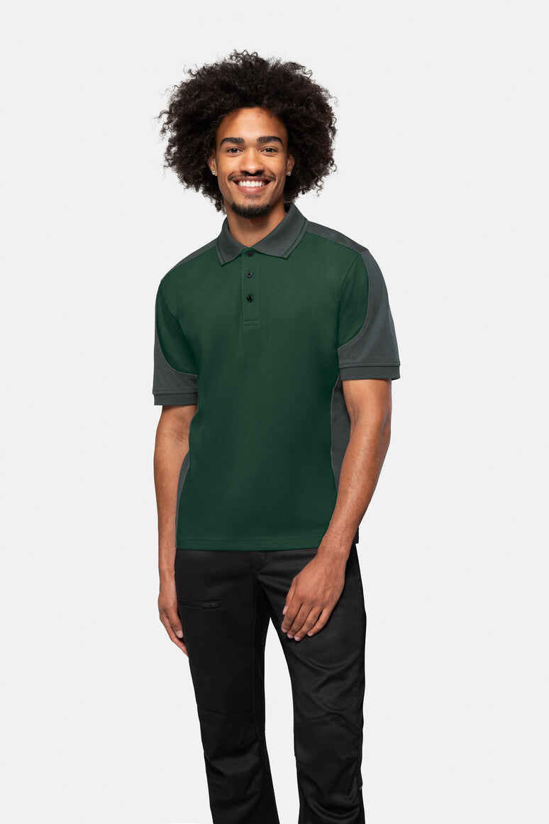 HAKRO Poloshirt Contrast MIKRALINAR® - Tanne/anthrazit - 5