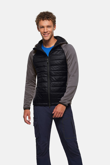 HAKRO Kapuzen-Hybridjacke Contrast - Schwarz - 5