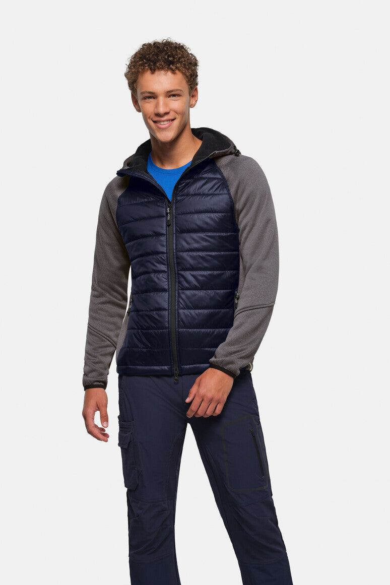 HAKRO Kapuzen-Hybridjacke Contrast - Tinte - 5