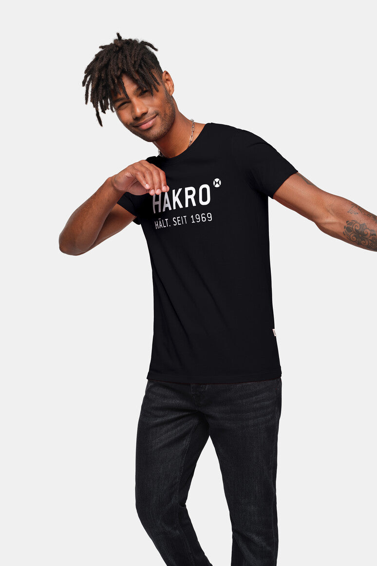 HAKRO T-Shirt Logo - Schwarz - 2