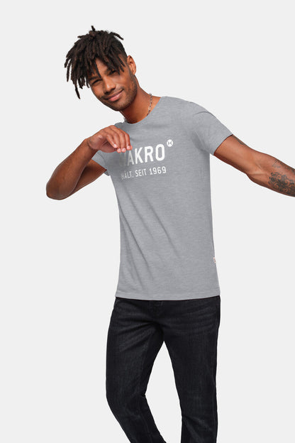 HAKRO T-Shirt Logo - Grau meliert - 2